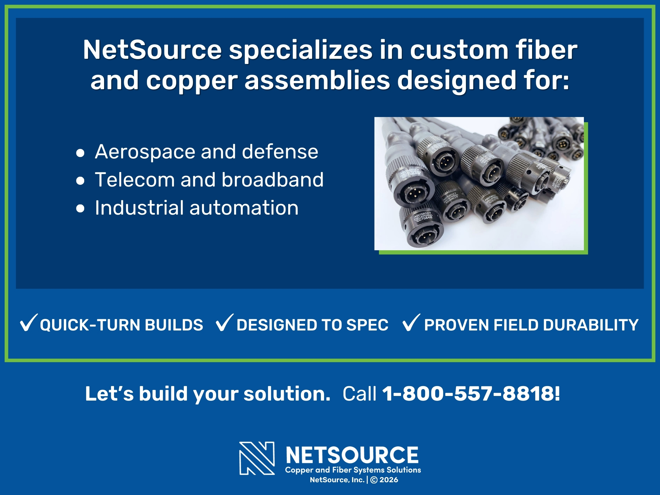 A cluster of rugged circular cable connectors.