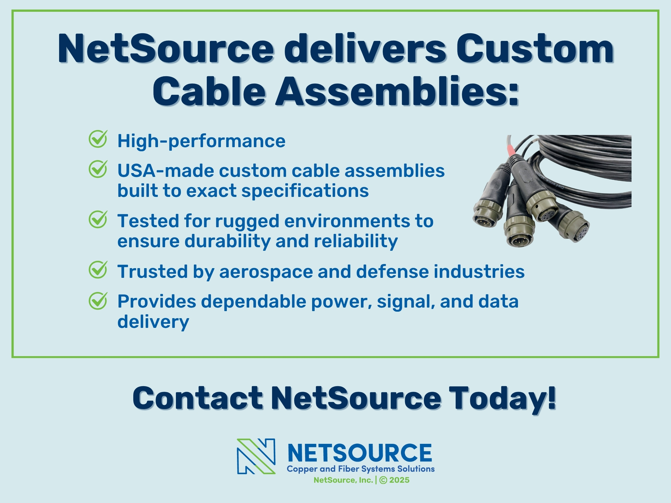CO1_A set of rugged military-style circular connectors with black cables coiled in the background.