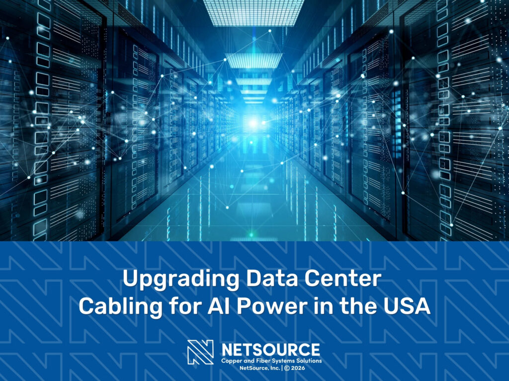 Futuristic data center corridor lined with server racks. Article title.