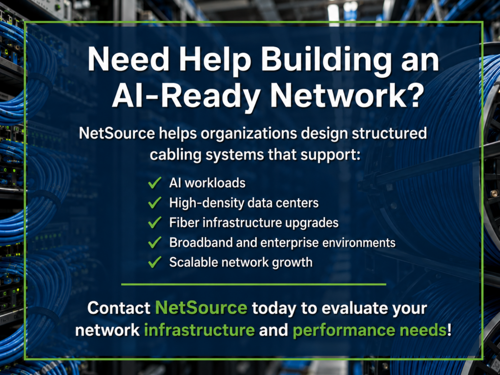 Five ways NetSource helps build an AI-ready network with structured cabling systems..