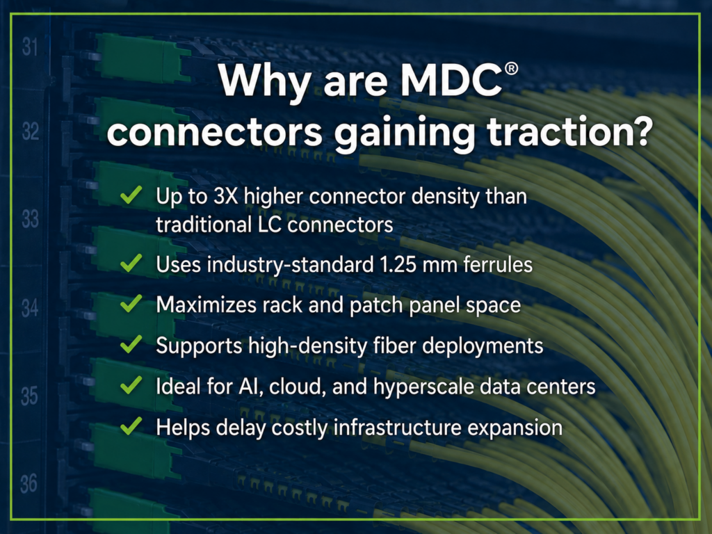 Six reasons listed why MDC® connectors are gaining traction. 